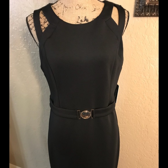 🌺Guess Black Sleeveles Dress/with Guess Buckle - Picture 4 of 7